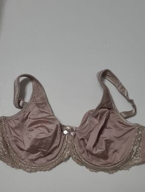 Breezies Taupe Satin Lace Underwire Bra size 38C